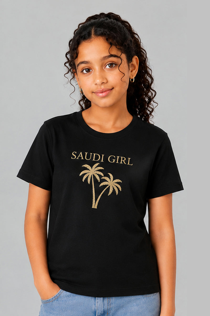 Saudi Palm Graphic Crew Neck T-Shirt