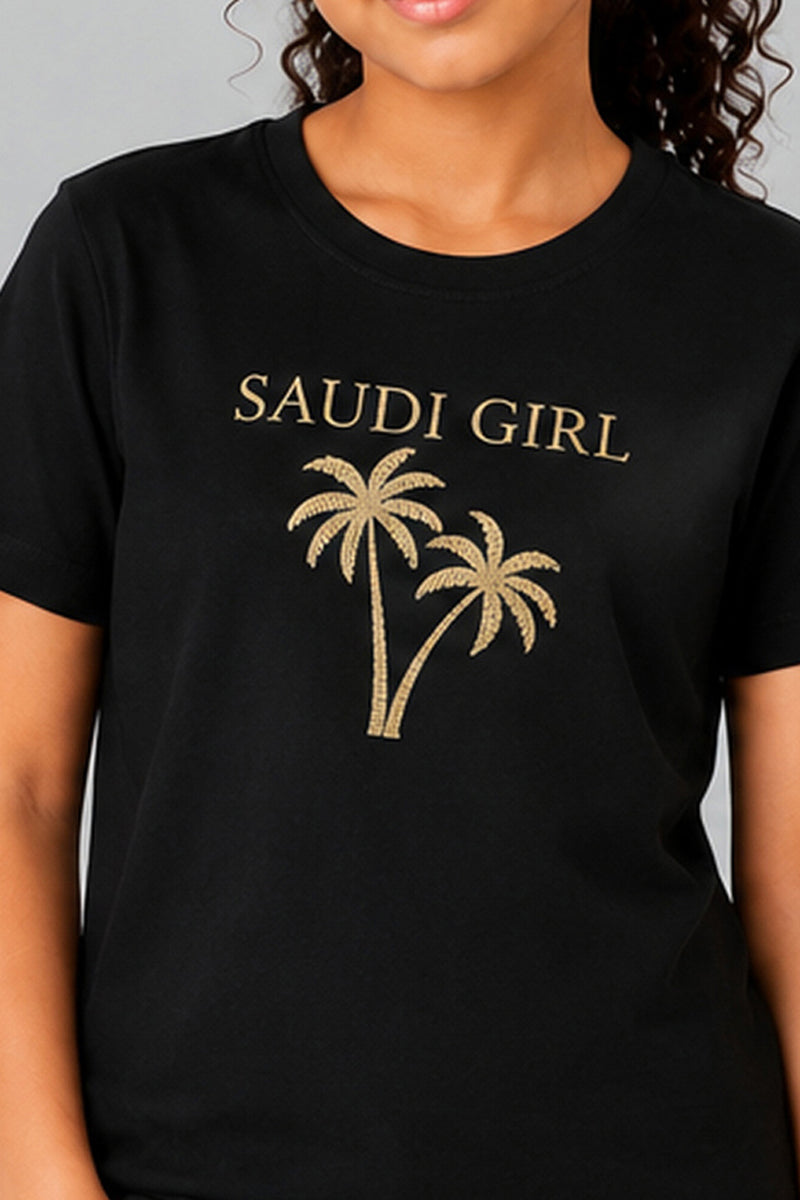 Saudi Palm Graphic Crew Neck T-Shirt