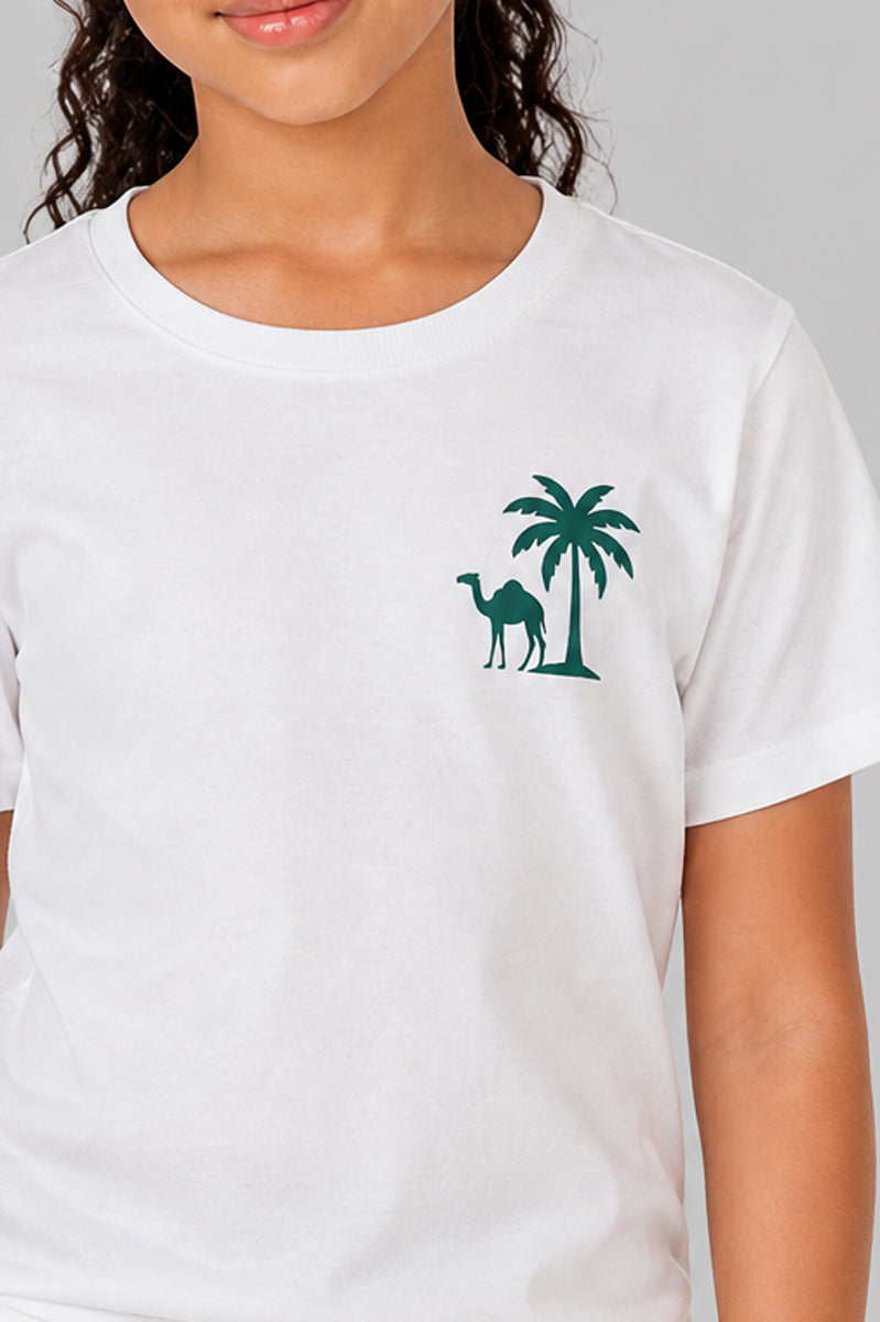 Camel Palm Chest Graphic T-Shirt