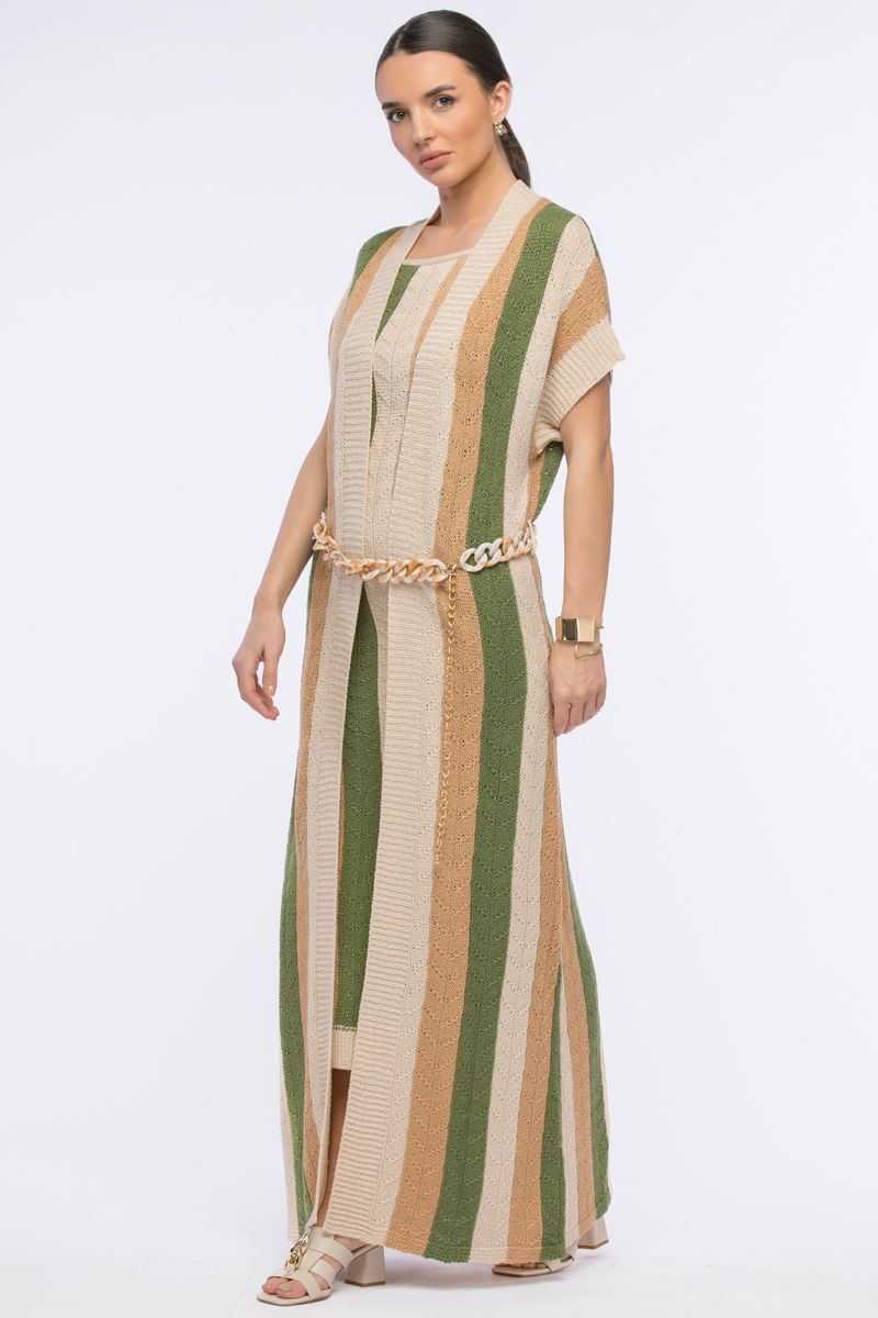 striped knitted cardigan