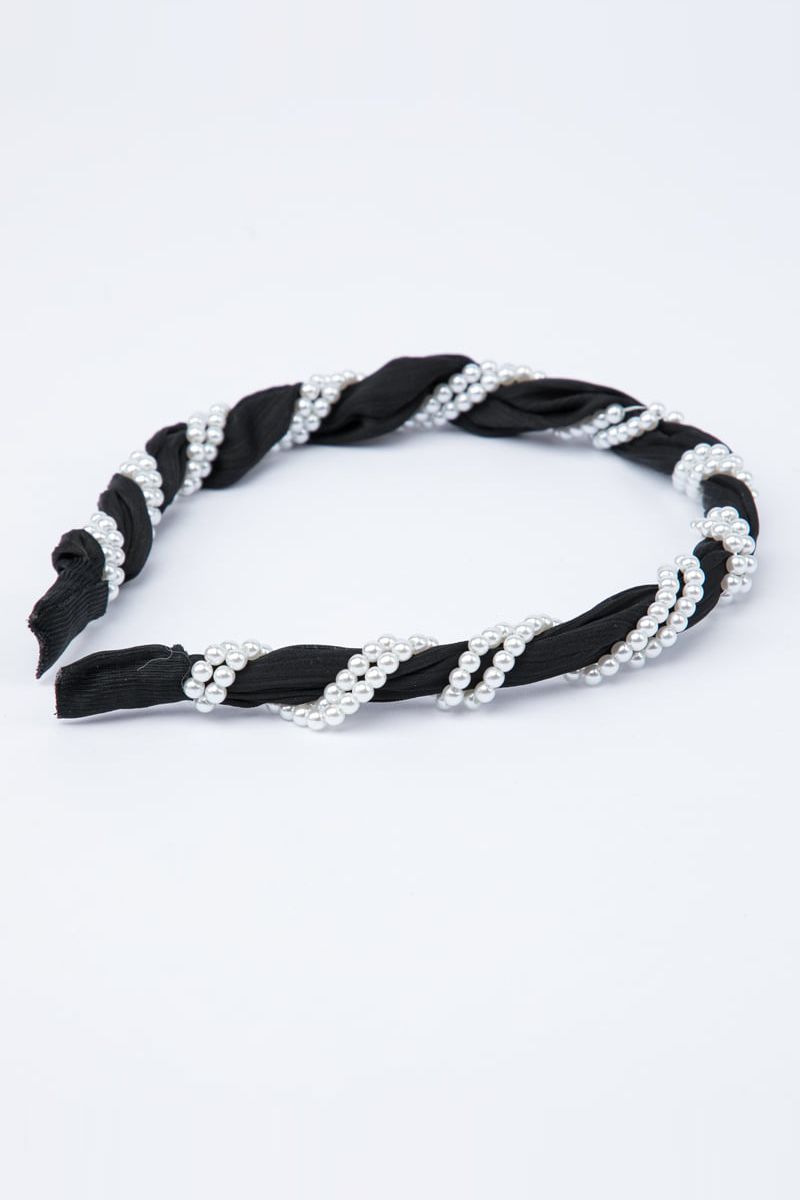 hair band with wrapped beads