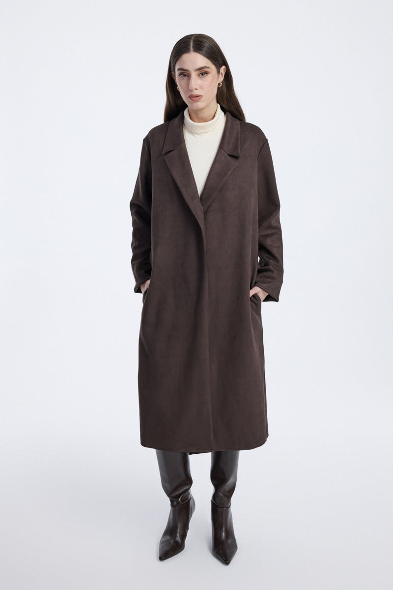 Load video: Longline Coat with Side Pockets