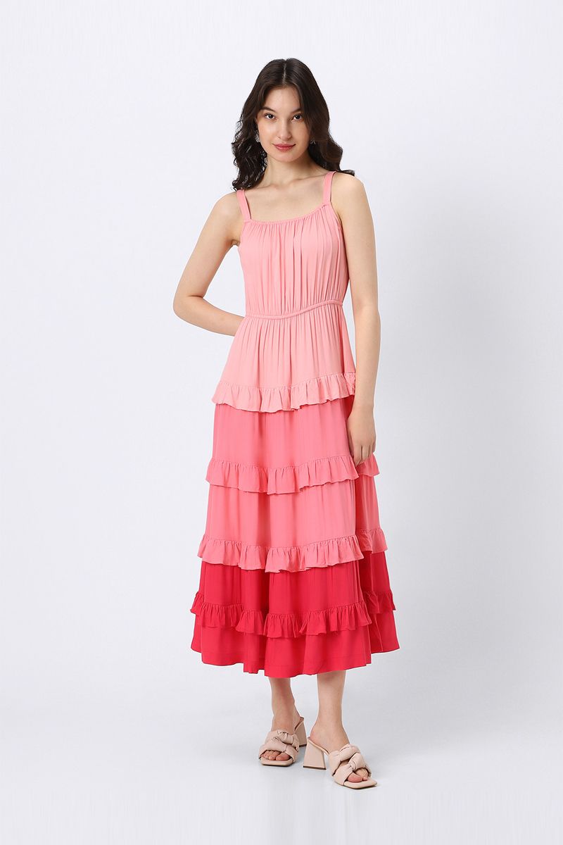 ruffled women dress