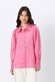 قميص نسائي بخامة منقوشة