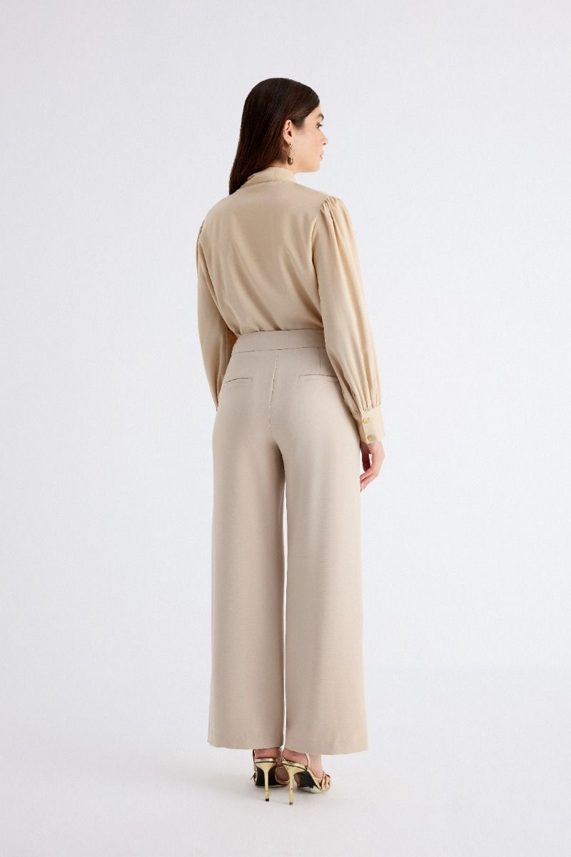 Women's Long Sleeve Office Shirt - All Over Print with Neck Ribbon Tie